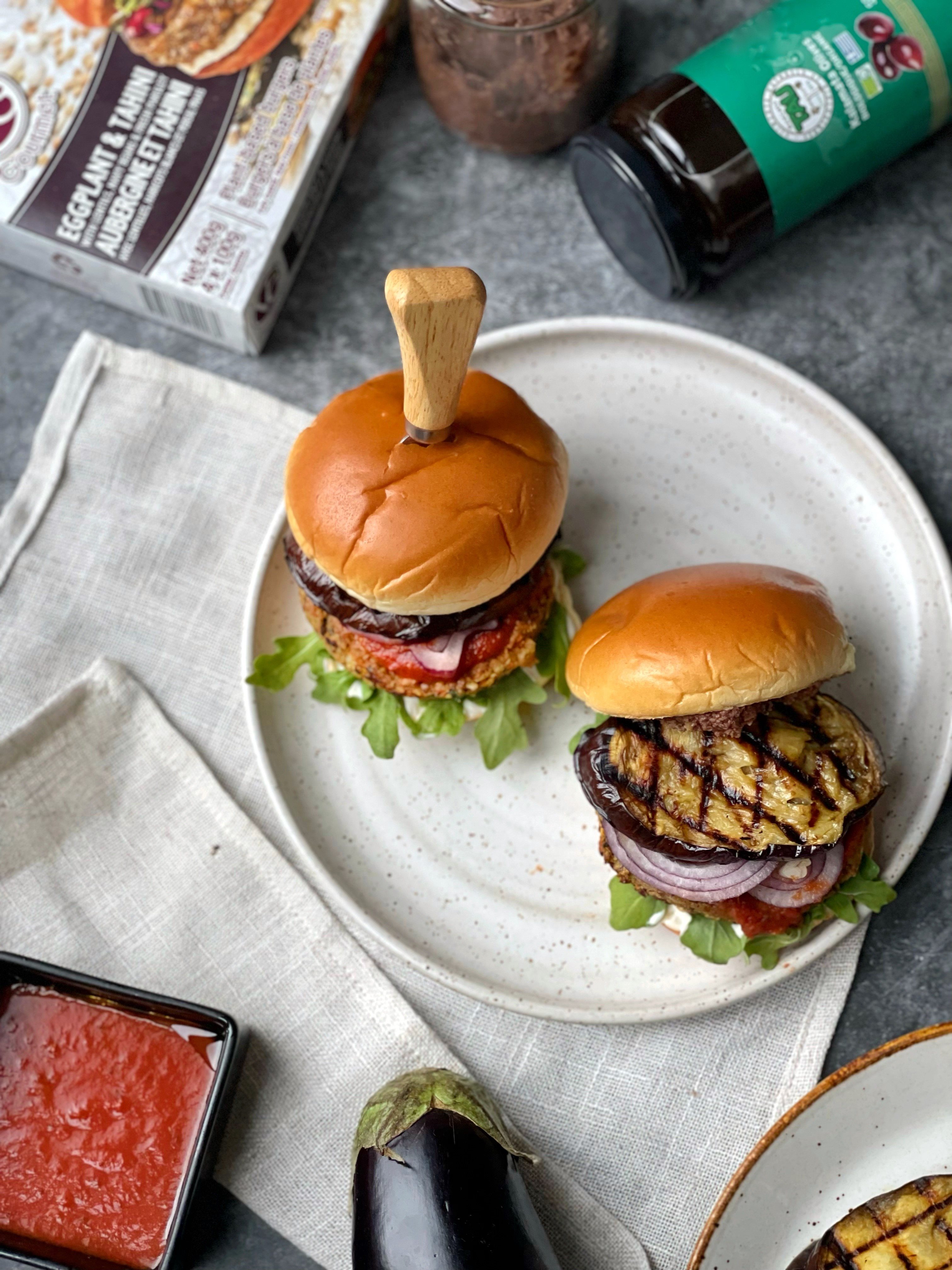 Burgers aux Aubergines et Tapenade